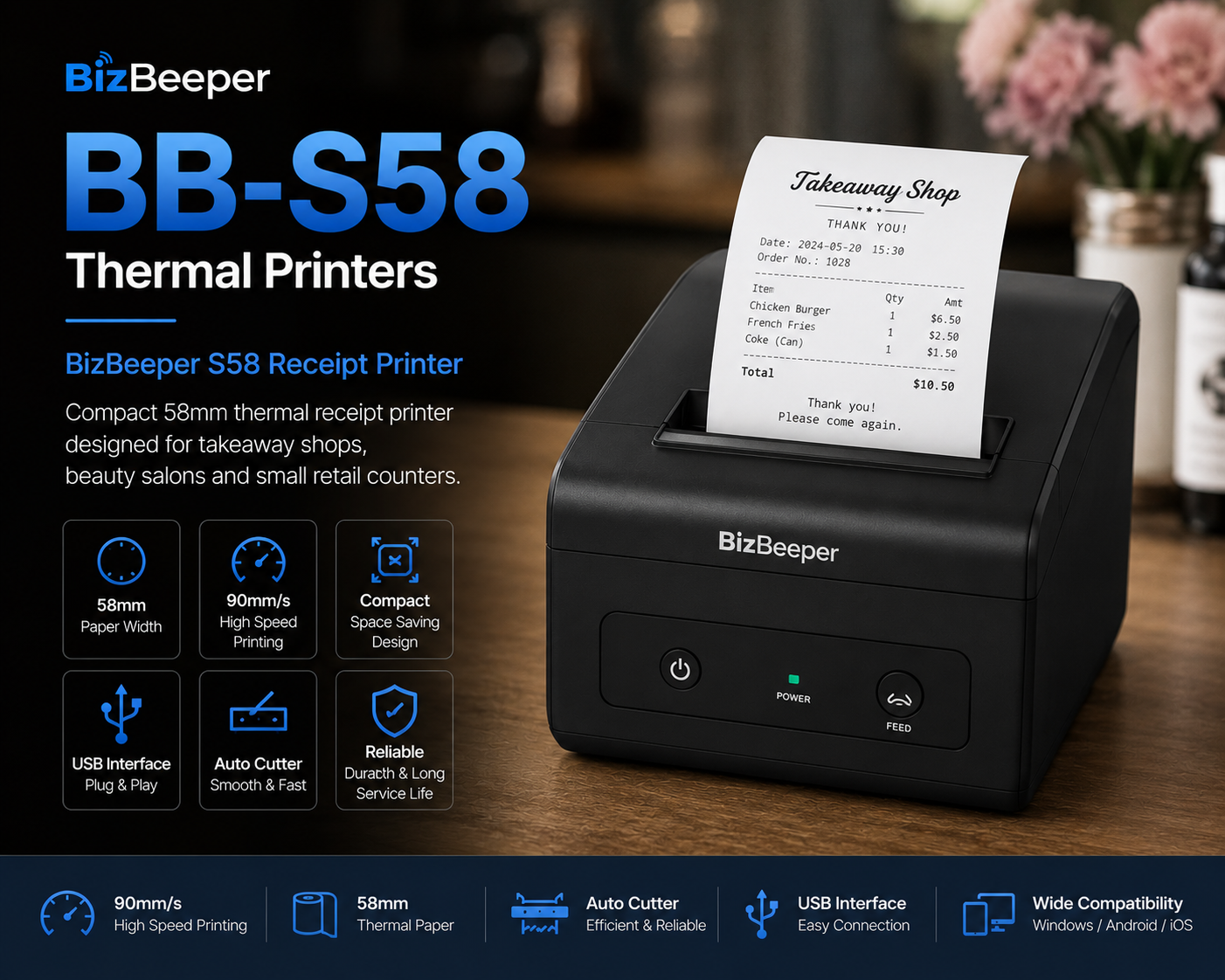 BizBeeper S58 Receipt Printer