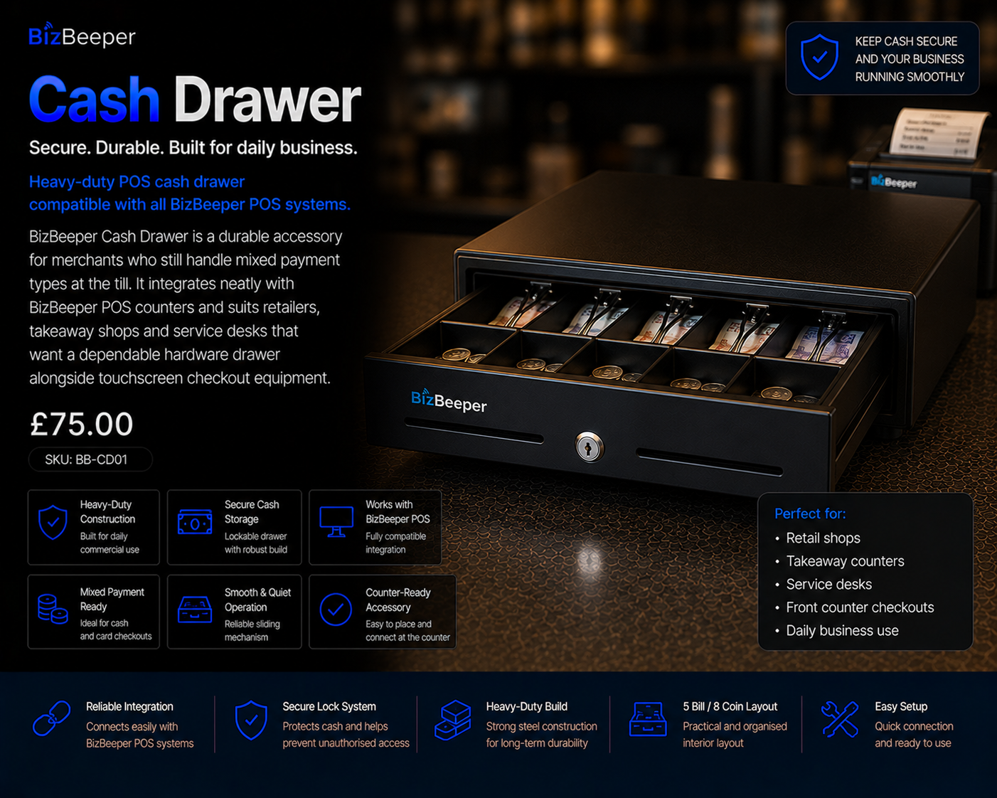 BizBeeper Cash Drawer